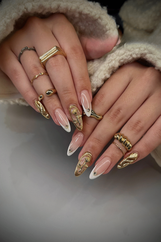 17+ Stunning Gold Nail Designs That Feel Pure Luxury 13