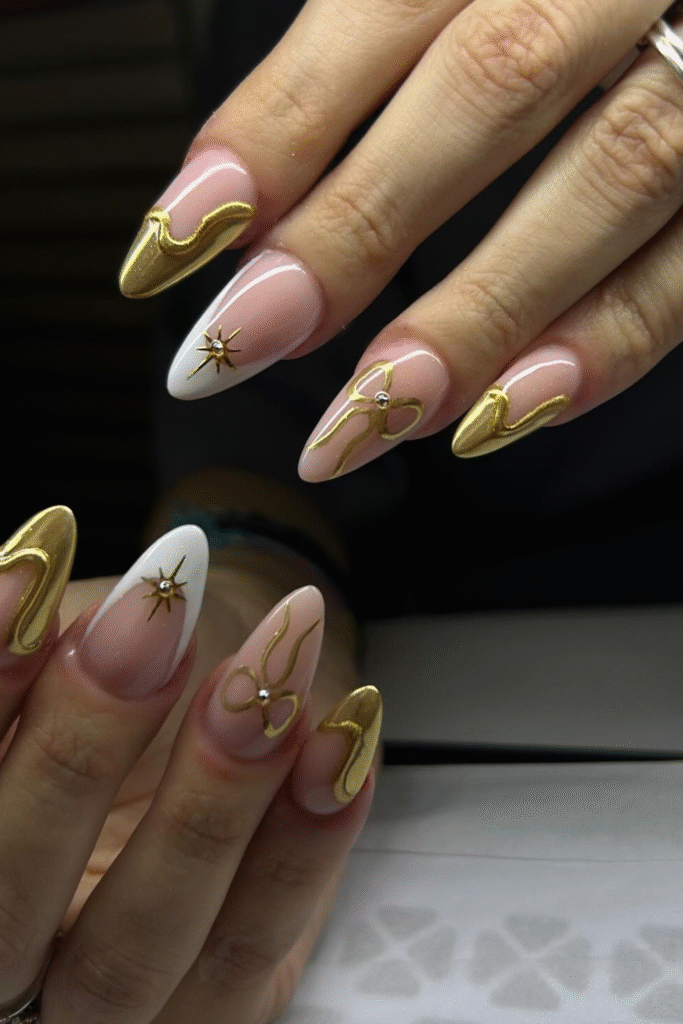 17+ Stunning Gold Nail Designs That Feel Pure Luxury 24