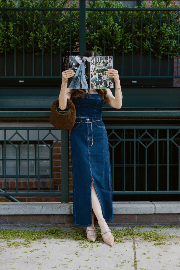 21+ Stylish Denim Skirt Outfits You’ll Love to Wear 14