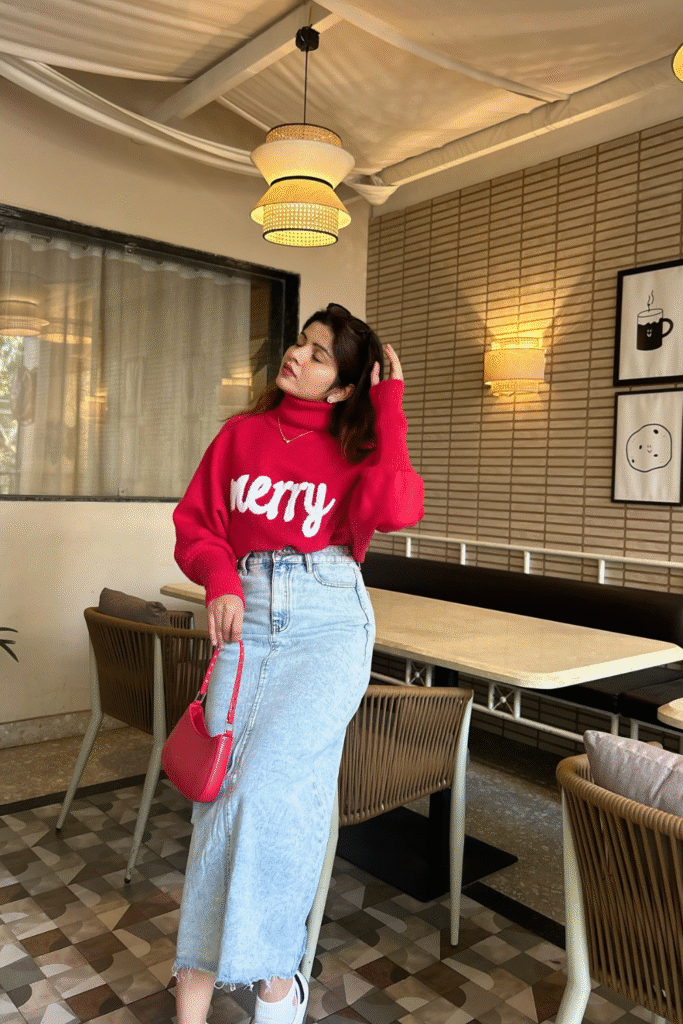 21+ Stylish Denim Skirt Outfits You’ll Love to Wear 17