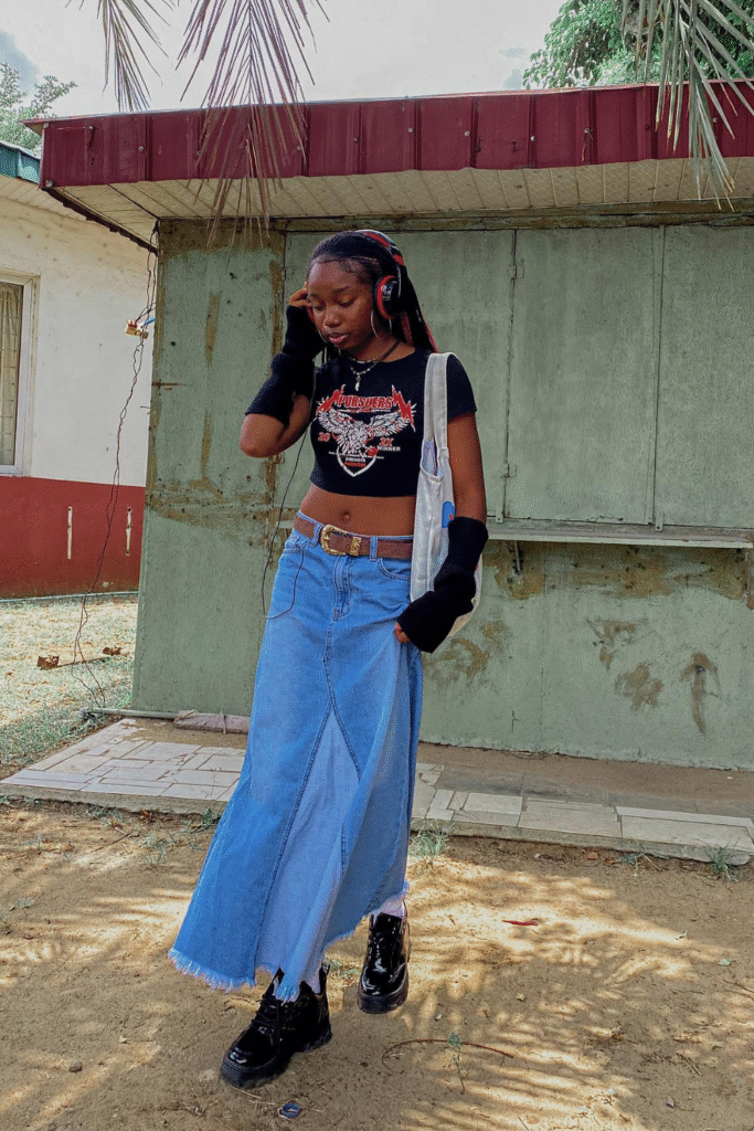 21+ Stylish Denim Skirt Outfits You’ll Love to Wear 5