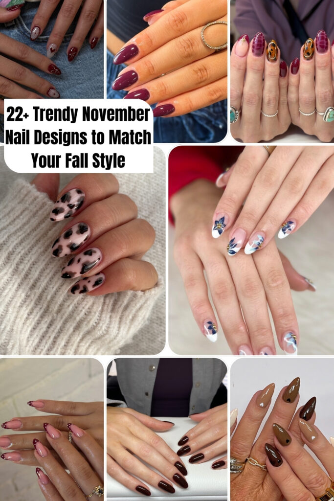 22+ Trendy November Nail Designs to Match Your Fall Style november nails (4)