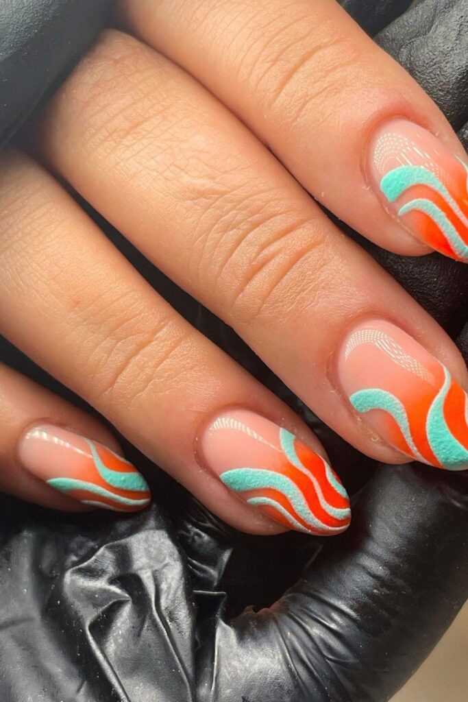 30+ Fresh Swirl Nail Ideas for Every Style 14