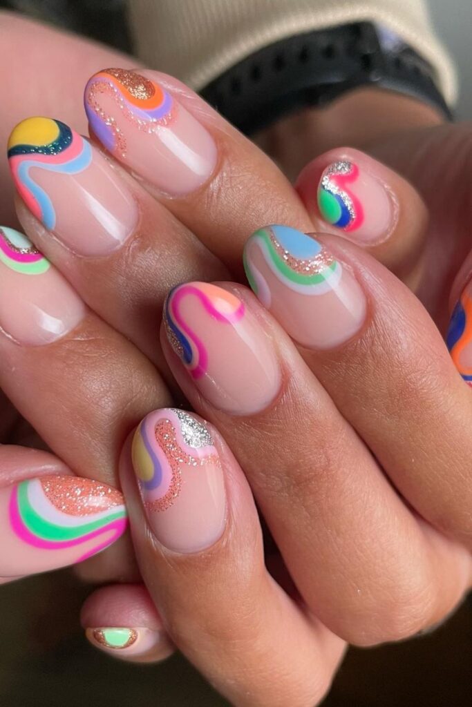 30+ Fresh Swirl Nail Ideas for Every Style 15