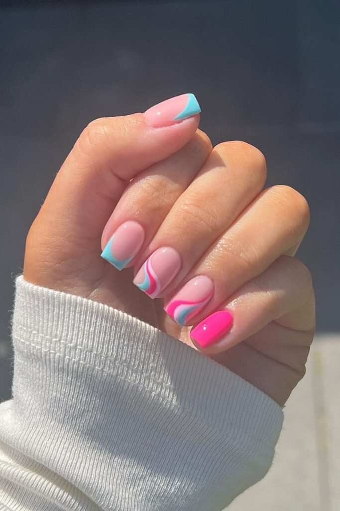 30+ Fresh Swirl Nail Ideas for Every Style 26