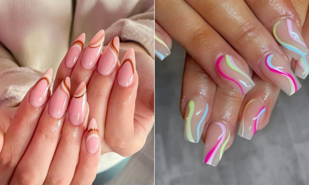 30+ Fresh Swirl Nail Ideas for Every Style swirl nails